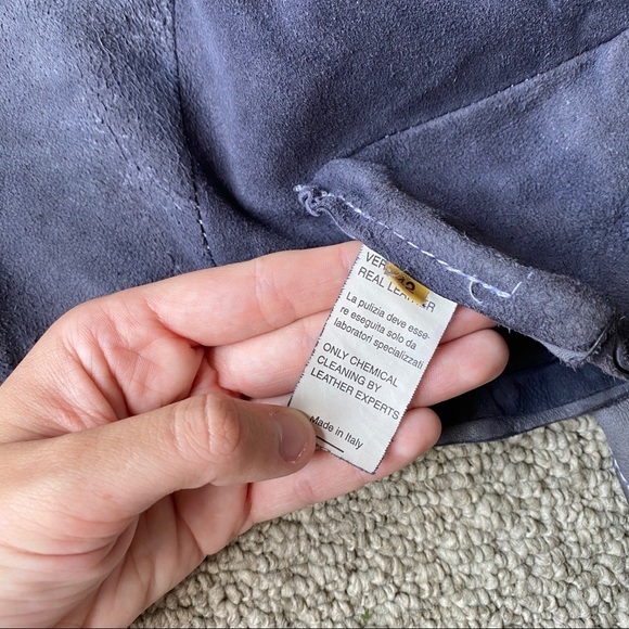 Blur Made in Italy Gray Studded Leather Jacket - Picture 14 of 16